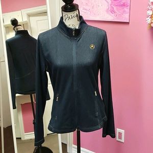 Boca 💙🖤💙 Demin Stretch Blue Light Jacket Shirt Top